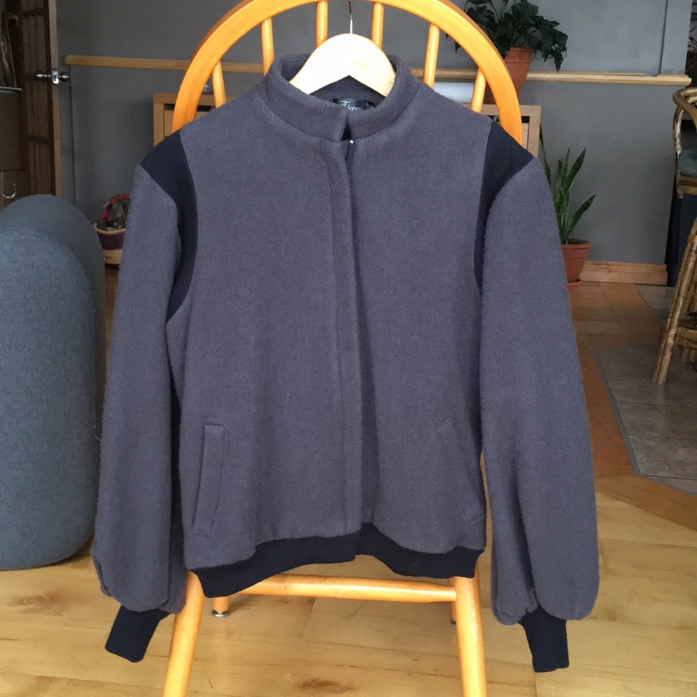 Thieves organic Melton merino wool puff sleeve jet - Picture 2 of 4